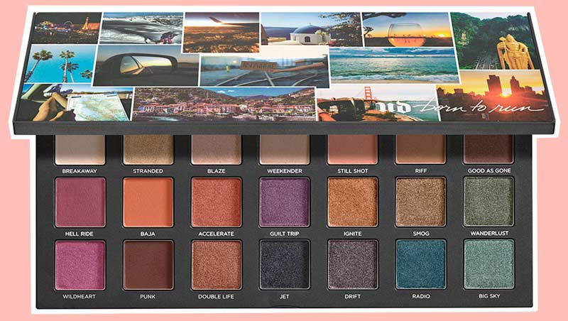 Thiết kế phấn mắt Urban Decay's Born To Run Eyeshadow Palette nổi bật và cá tính