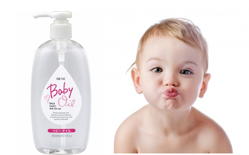 Dầu cho trẻ em Deve Baby Oil 300ml sản phẩm Nhật Bản chính hãng