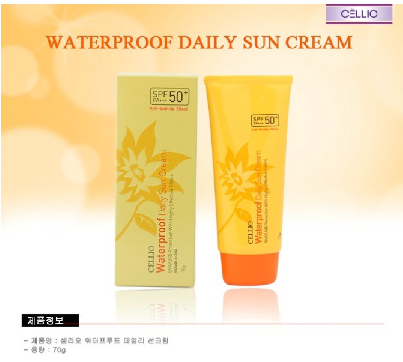 Kem chống nắng Cellio Waterproof Daily SPF 50+ PA+++ 