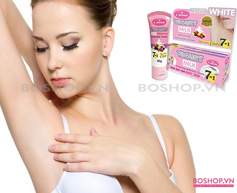 Kem dưỡng trắng nách A Bonné Magic White Yogurt Milk 30gr mỹ phẩm Thái Lan chính hãng giá tốt mua tại BOSHOP.VN