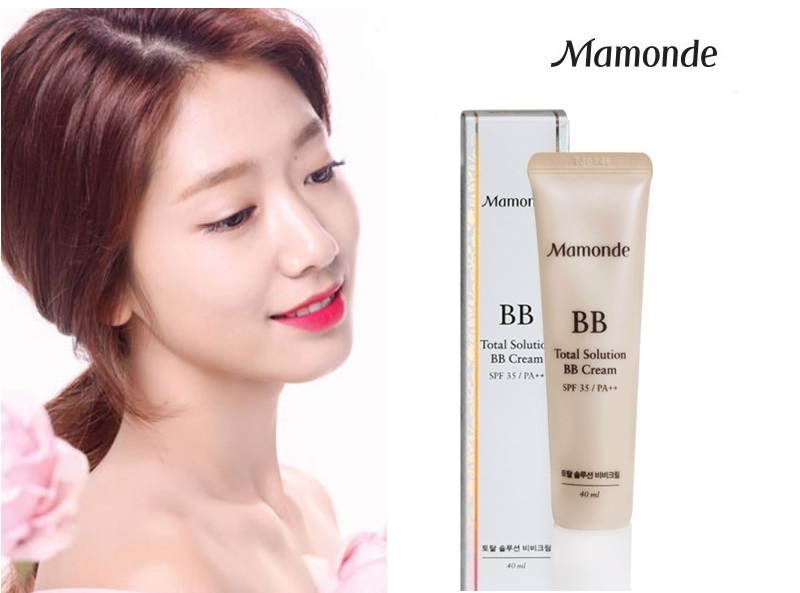 Kem nền Mamonde Total Solution BB Cream SPF 35 PA++ No.2 tạo lớp nền mỏng mịn tự nhiên như da thật.