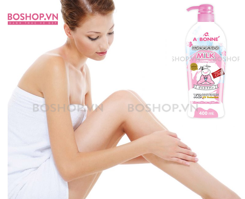 Lotion dưỡng trắng Body A Bonné Hokkaido Milk 400ml