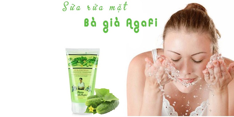 Sữa rửa mặt dạng gel dưa leo bà già nga Agafia 150 ml 