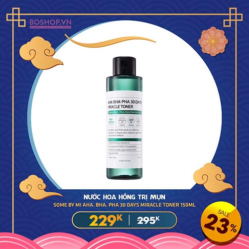 BOSHOP vui Trung Thu SALE 50% sản phẩm cho da mụn từ 21 đến 23 tháng 9