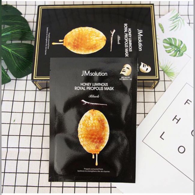 Mặt nạ JM Solution Honey Luminous Royal Propolis Mask Black an toàn cho da
