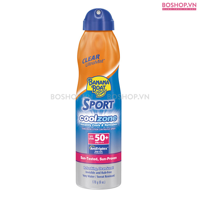 Sản phẩm xịt chống nắng Banana Boat Sport CoolZone SPF 50+