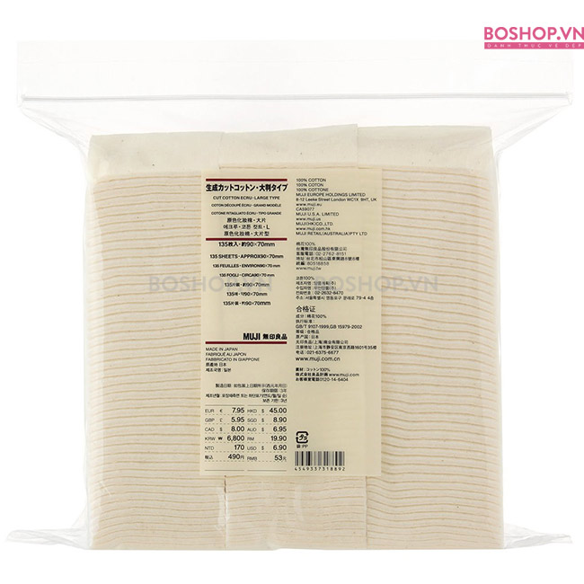 Bông tẩy trang Muji Cotton Puff được ưa chuộng nhất hiện nay