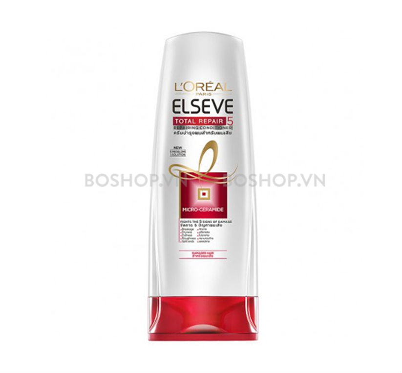 Dầu xả L’Oreal Elseve Total Repair 5 325ml phù hợp mọi loại tóc, hiệu quả với tóc hư tổn