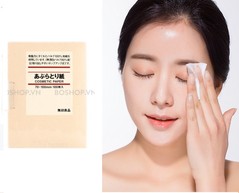 Giấy thấm dầu Muji Cosmetic Paper 100 tờ