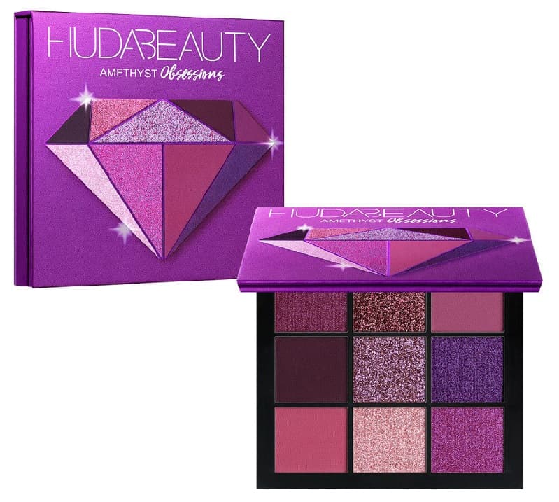 Phấn mắt Huda Beauty Amethyst Obsessions tone màu tím Amethyst chủ đạo