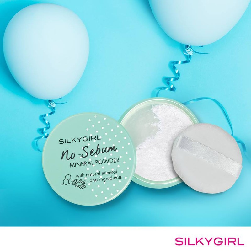 Phấn phủ SilkyGirl No-Sebum Mineral Powder 5gr phù hợp với mọi loại da, đặc biệt là da dầu