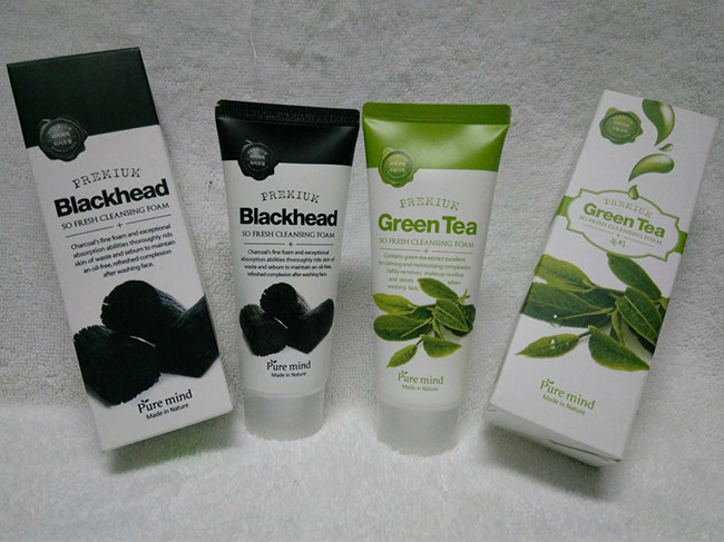 Sữa rửa mặt Pure Mind Premium Blackhead 100ml chiết xuất từ than hoạt tính