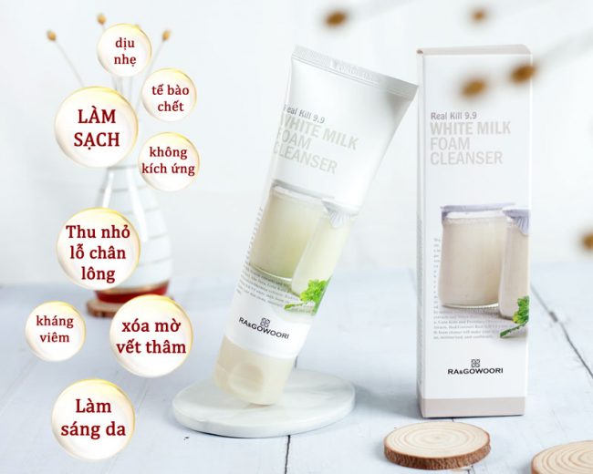 Sữa rửa mặt Ra&Gowoori White Milk 120ml