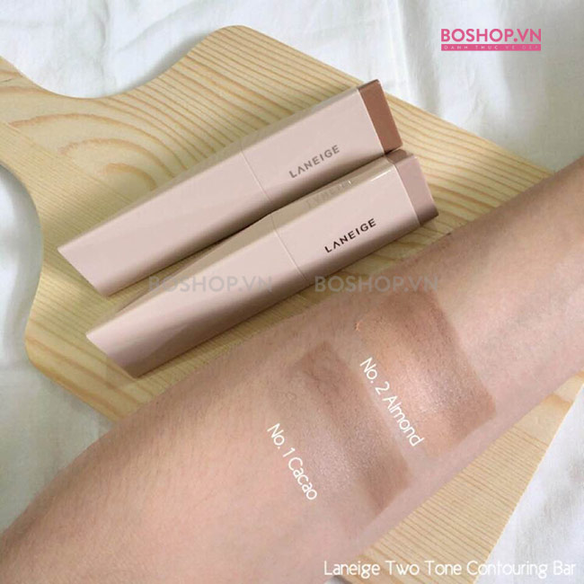 Tạo khối Laneige Two Tone Contouring Bar No.1 tone màu cacao chủ đạo