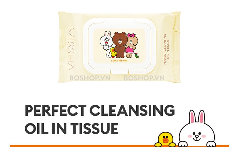 Tẩy trang Missha Cleansing Oil In Tissue 200ml bổ sung thành phần dưỡng ẩm da