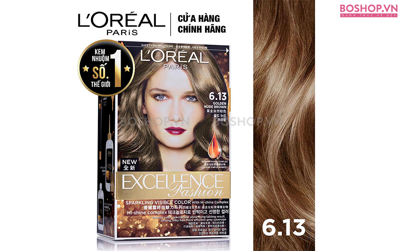 Thuốc nhuộm tóc phủ bạc L’Oreal Excellence Fashion 6.13 có xuất xứ rõ ràng đến từ thương hiệu nổi tiếng được nhiều người lựa chọn