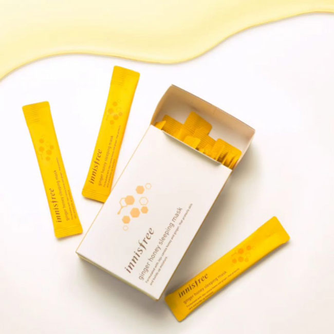 Mặt nạ ngủ Innisfree Ginger Honey 4ml giữ nước và khóa ẩm tự nhiên cho da