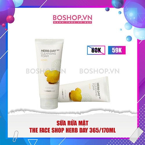 Sữa Rửa Mặt The Face Shop Herb Day 365 Lemon 170ml