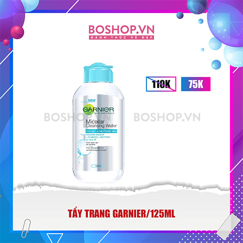 Tẩy Trang Garnier Pure Active Micellar Cleansing Water 125ml