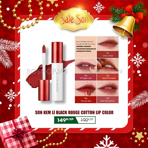 Son Kem Lì Black Rouge Cotton Lip Color