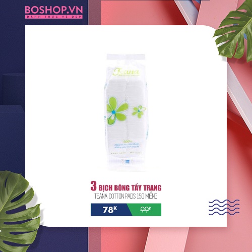  Bông Tẩy Trang Teana Cotton Pads 150 Miếng