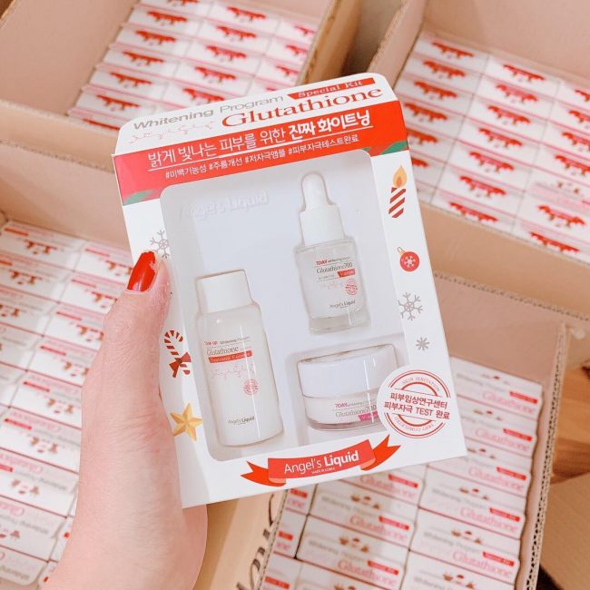 Set dưỡng trắng Angel’s Liquid Glutathione 3 món an toàn cho da