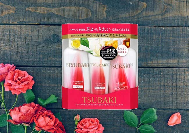 Set gội xả ủ tóc Tsubaki Moist 3 món dành cho tóc khô, xơ và không vào nếp