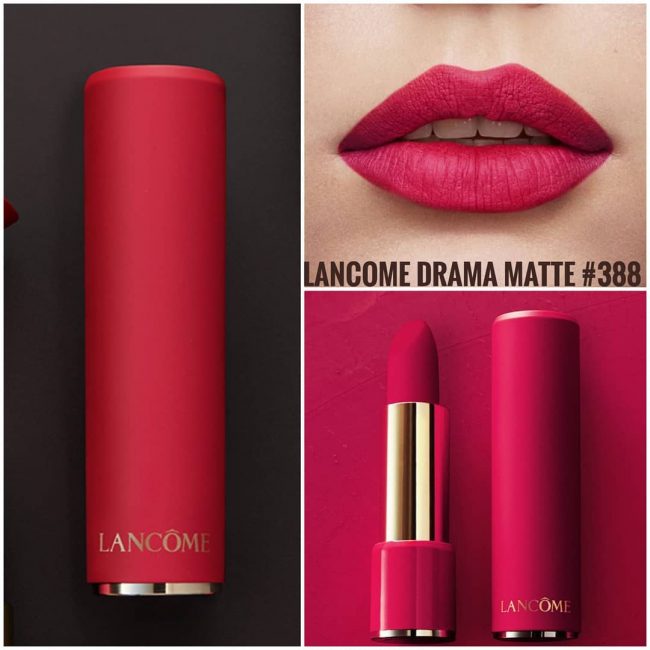 Son Lancôme L’Absolu Rouge Drama Matte #388 sắc hồng dâu pha đỏ nữ tính, ngọt ngào
