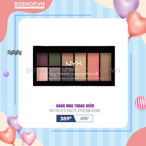 Bảng Màu Trang Điểm NYX The Go To Palette GTP02 Bon Voyage