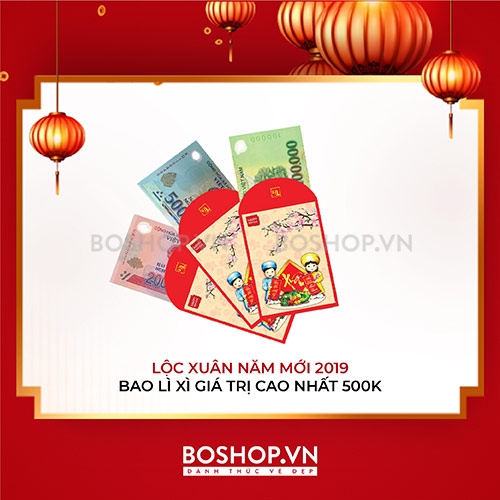 Đầu năm canh me xông đất tại BOSHOP để nhận lì xì đến 500K và tham gia bốc thăm trúng thưởng với vô số phần quà cực kì hấp dẫn nha!