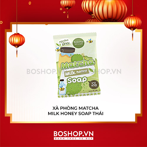 Xà Bông Rửa Mặt Matcha Milk Honey Soap 65gr