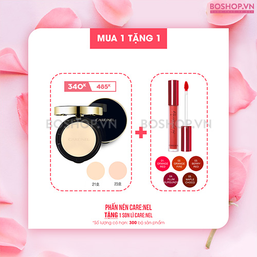 BOSHOP chào tháng 3 về với chương trình ưu đãi MUA 1 TẶNG 1 và bạn đừng bỏ lỡ Give Away trao thưởng bộ 5 cây son CARE:NEL nha!