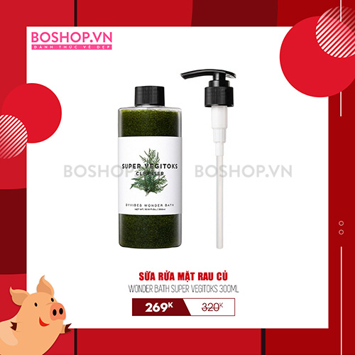 Sữa Rửa Mặt Rau Củ Wonder Bath Super Vegitoks 300ml