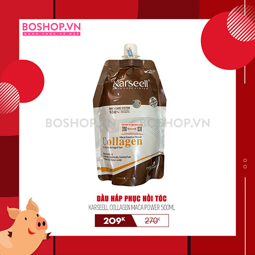 Dầu Hấp Phục Hồi Tóc Karseell Collagen Maca 500ml