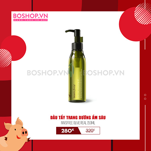 Dầu Tẩy Trang Dưỡng Ẩm Sâu Innisfree Olive Real 150ml