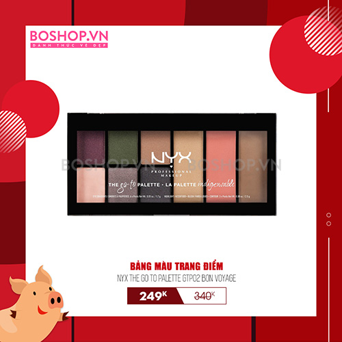 Bảng Màu Trang Điểm NYX The Go To Palette GTP02 Bon Voyage