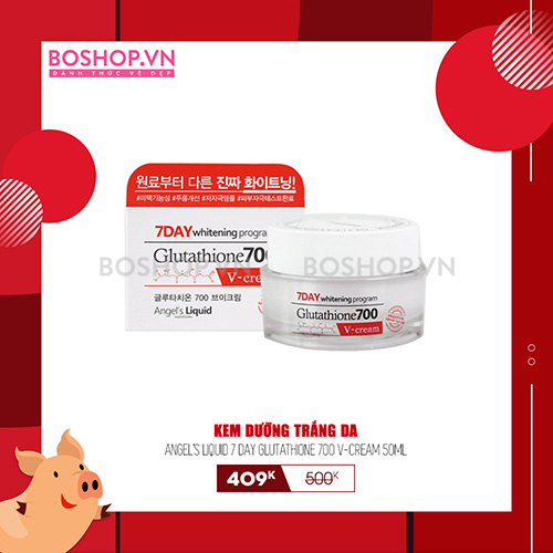 Kem Dưỡng Angel’s Liquid 7 Day Glutathione 700 V-Cream 50ml