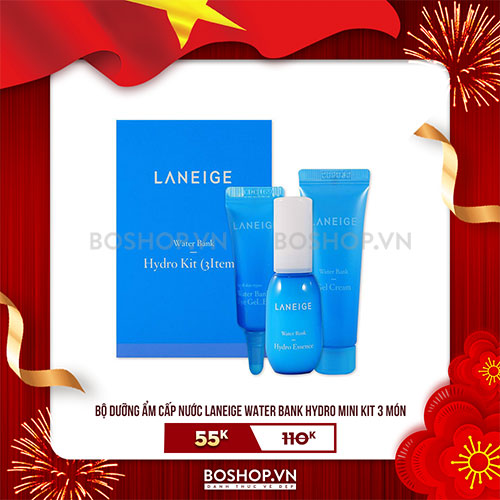 Bộ Dưỡng Ẩm Cấp Nước Laneige Water Bank Hydro Kit 3 Món