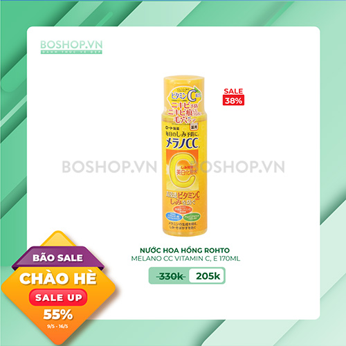 Nước Hoa Hồng Rohto Melano Cc Vitamin C & E 170ml