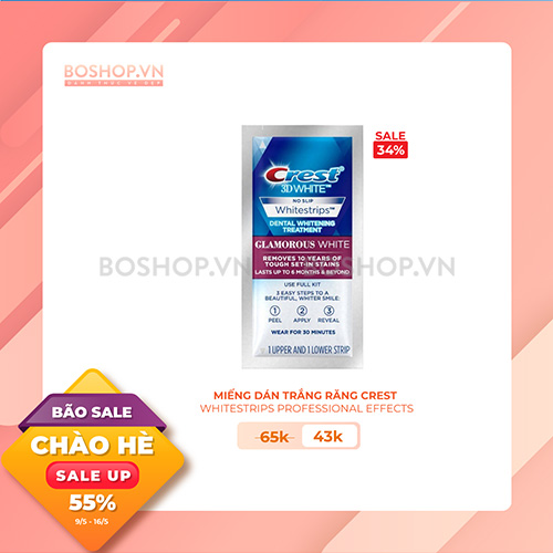 MIẾNG DÁN TRẮNG RĂNG CREST WHITESTRIPS PROFESSIONAL EFFECTS