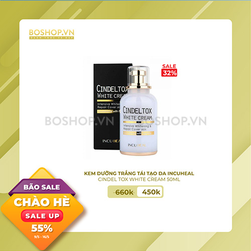 Kem Dưỡng Trắng Tái Tạo Da INCUHEAL Cindel Tox White Cream 50ml