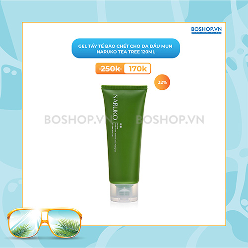 Gel Tẩy Tế Bào Chết Cho Da Dầu Mụn Naruko Tea Tree 120ml