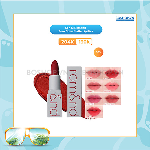 Son Lì Romand Zero Gram Matte Lipstick