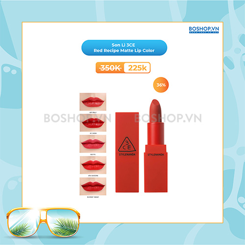 Son Lì 3CE Red Recipe Matte Lip Color