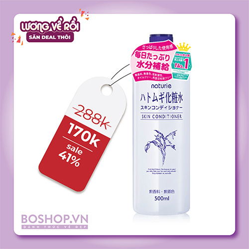 Nước Hoa Hồng Dưỡng Ẩm Naturie Skin Conditioner 500ml