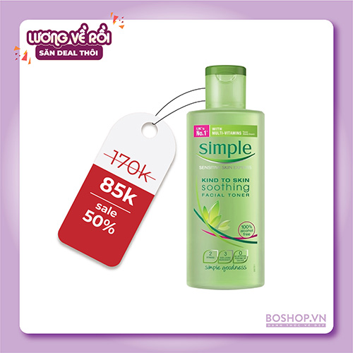 Nước Hoa Hồng Simple Kind To Skin Soothing 200ml