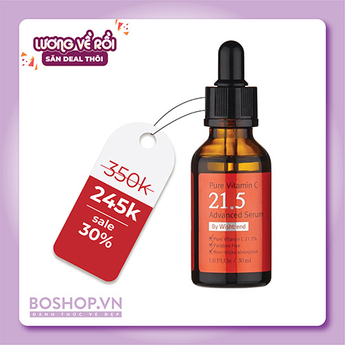 Serum Dưỡng Trắng Trị Thâm By Wishtrend Pure Vitamin C21.5 30ml