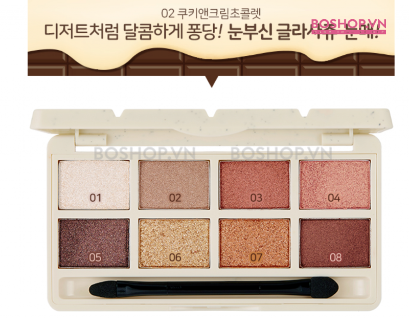 Phấn Mắt Nhũ The Face Shop Choco Mono Pop 02