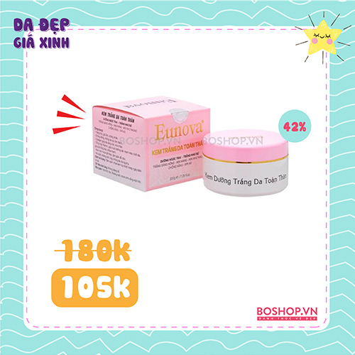 Kem Trắng Da Toàn Thân Eunova Dưỡng Ngọc Trai 200gr