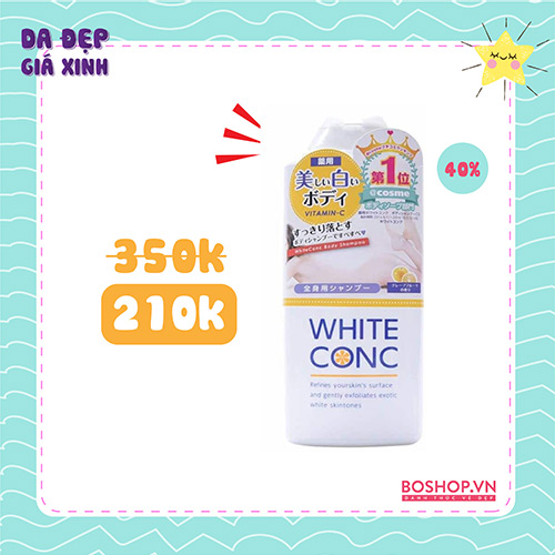 Sữa Tắm Dưỡng Trắng Da White Conc 360ml